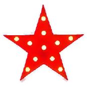 Luminria Decorativa Estrela Vermelha Unidade