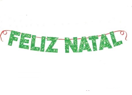 Faixa Feliz Natal Glitter 1,5 metros Unidade