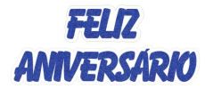 Painel Feliz Aniversrio Glitter Azul Unidade
