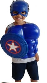 Kit Fantasia Peitoral Capito Amrica Super Boy 01 Kit
