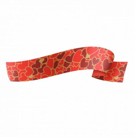 Fita Albano Maxi Fm 03D 32mmx100m Love You Vermelho Ouro Unidade