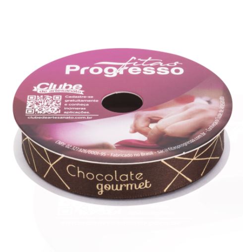 Fita Progresso 15mmx10m Chocolate Gourmet Geom Ecf003h Cor 341 Unidade