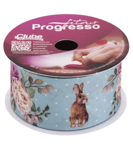 Fita Progresso 10m Egp009tr 38mm Cor 302 Coelhos Com Floral Unidade