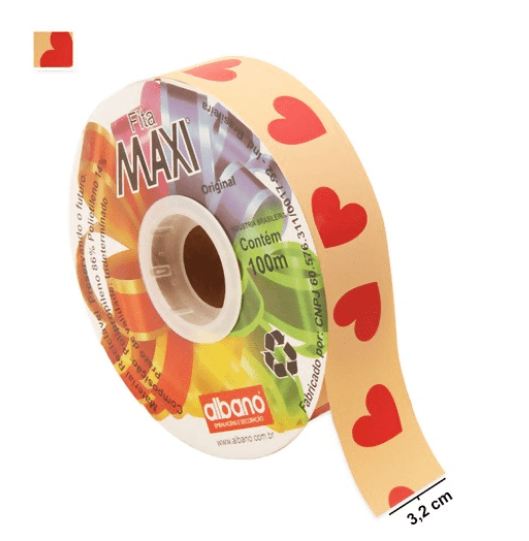 Fita Maxi Love Kraft Vermelha