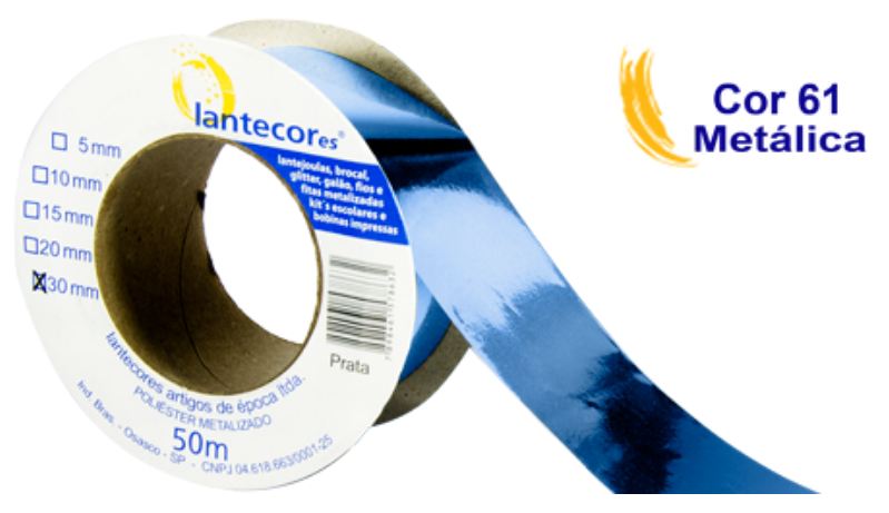 Fita Metaloide 15 x 50 m Azul Royal Unidade