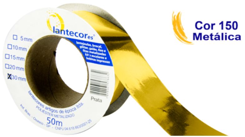 Fita Metaloide 15 x 50 m Ouro Unidade