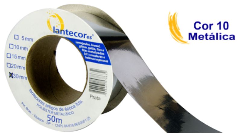 Fita Metaloide 15 x 50 m Prata Unidade