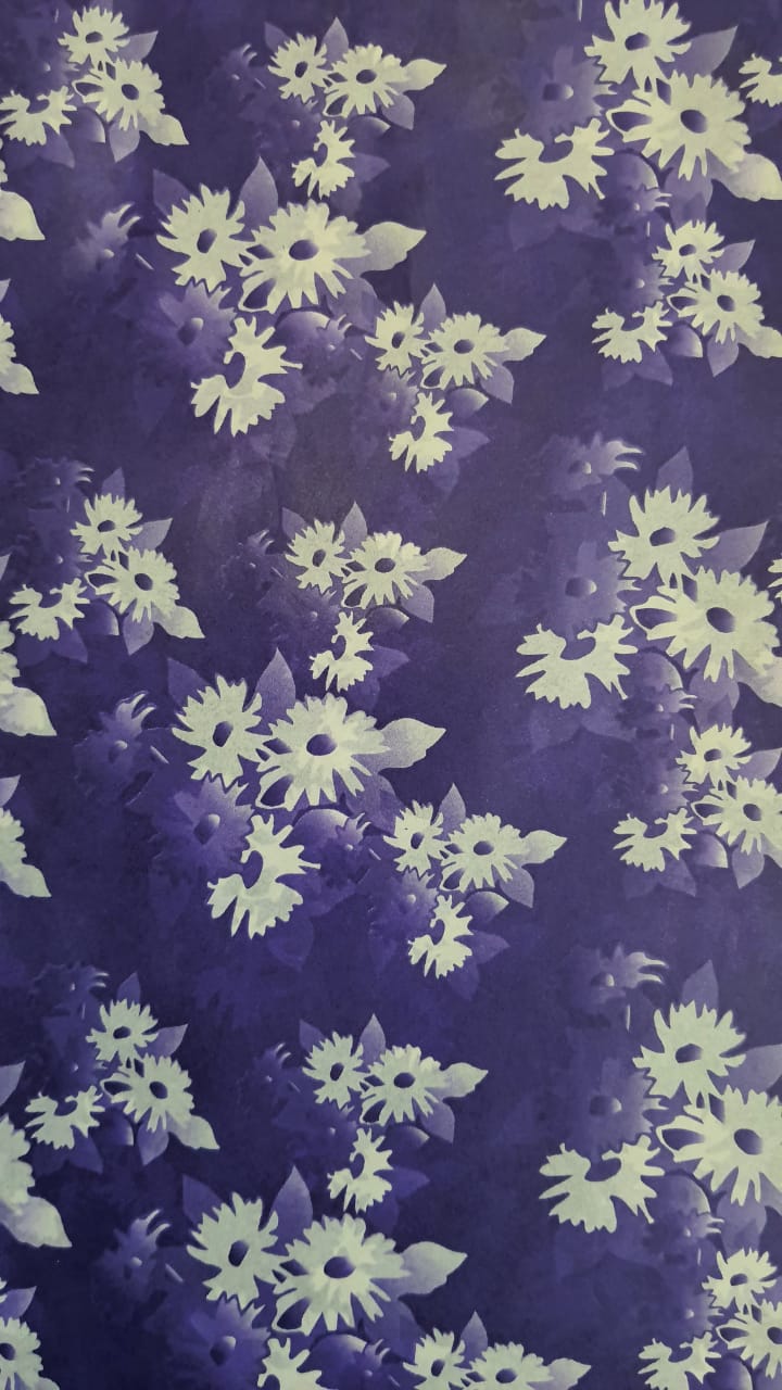 Papel Seda 50x70 Flores Roxas 100 Unidades