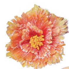 Flor Gigante De Tecido Laranja