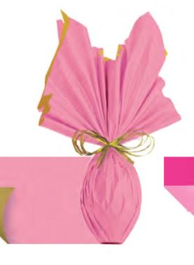 Folha Pscoa 69x89 Double Face Opacque Brilho Rosa Ouro Unidade