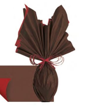 Folha Pscoa 69x89 Double Face Opacque Brilho Marrom Vermelho Unidade