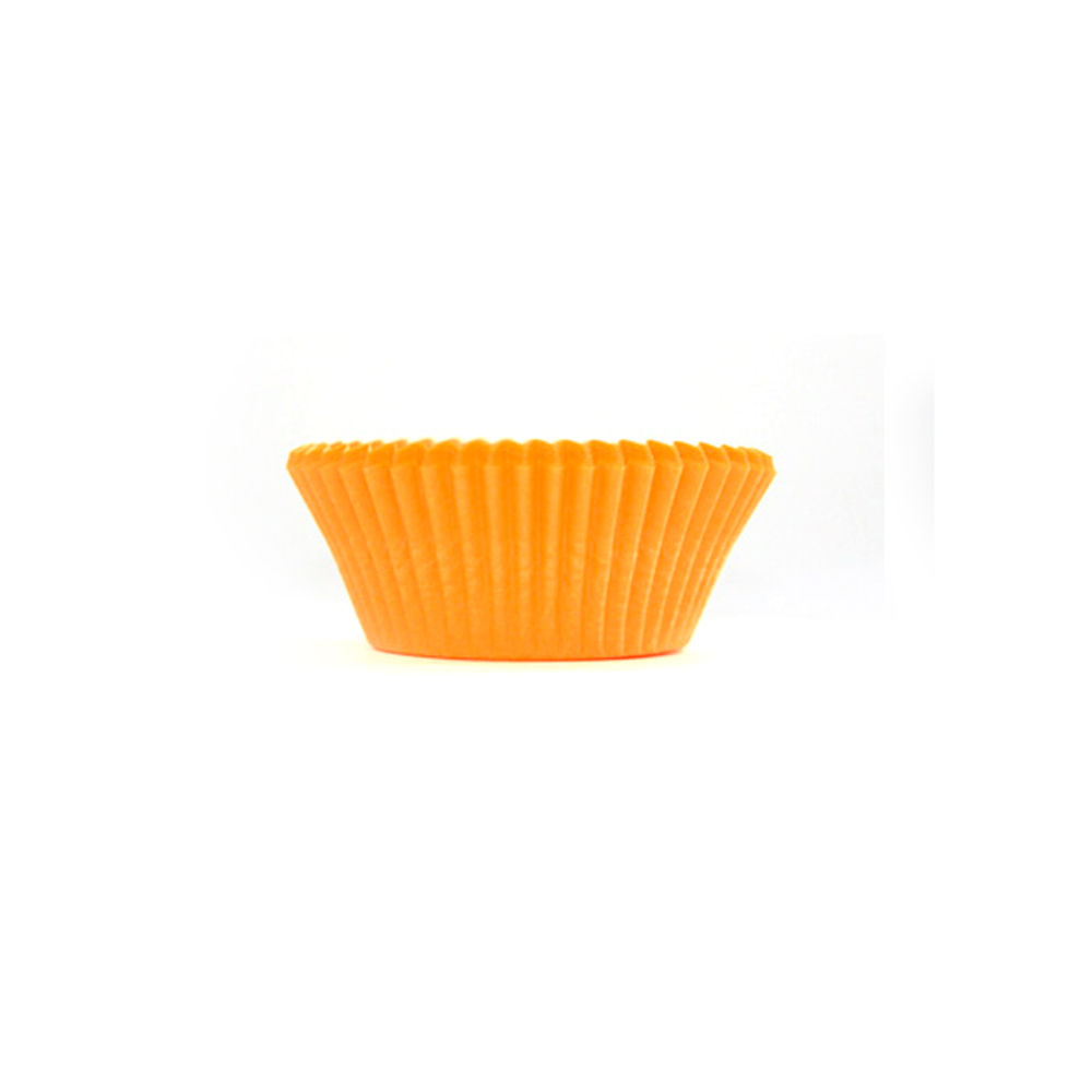 Forminha Fornevel Mini Cupcake Laranja 50 Unidades