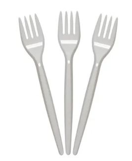 Garfo Plstico Refeio Premium Branco 50 Unidades