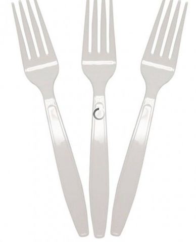 Garfo Plstico Refeio Master Branco 50 Unidades