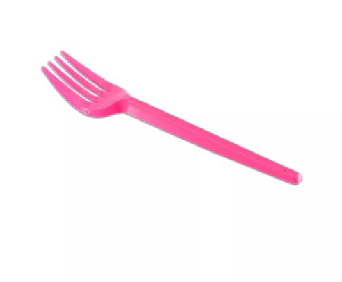 Garfo Sobremesa Plstico Rosa 50 Unidades