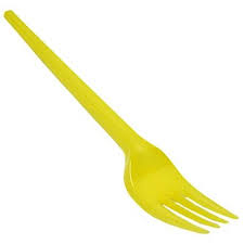 Garfo Sobremesa Amarelo 50 Unidades