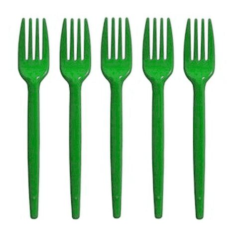 Garfo Sobremesa Plstico Verde 50 Unidades