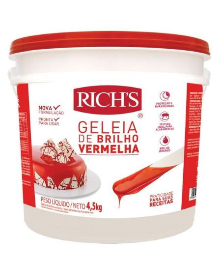 Gelia De Brilho Vermelha 4,3kg Richs Unidade