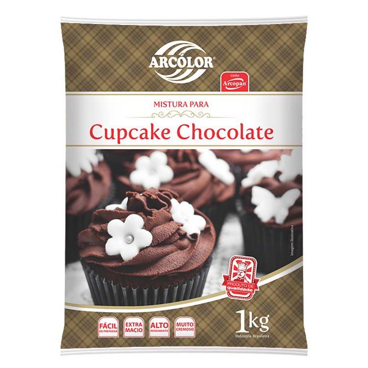 Mistura Para Cupcake Arcolor 1kg Chocolate