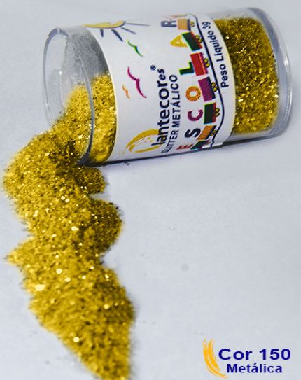 Kit Glitter Metalizado 3g Ouro Unidade
