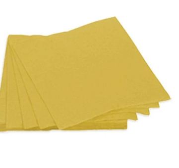 Guardanapo 25x25cm Dourado 20 Unidades