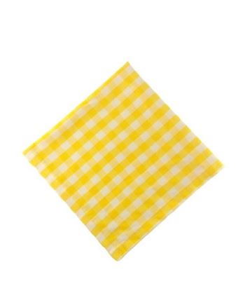 Guardanapo 19,5x21,5 Xadrez Amarelo 50 Unidades