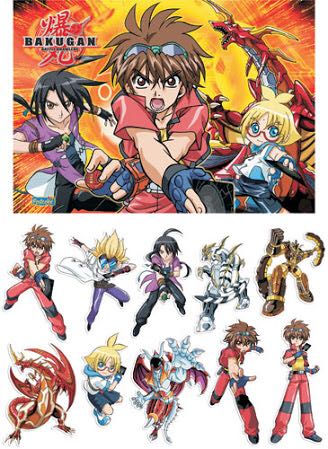 Painel Kit Decorativo Bakugan Unidade (Painel e Enfeites Destacveis)