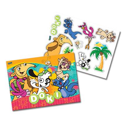 Painel Kit Decorativo Doki (Painel e Peas Destacveis)