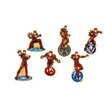 Kit Enfeite De Mesa Vingadores Homem de Ferro 06 Unidades