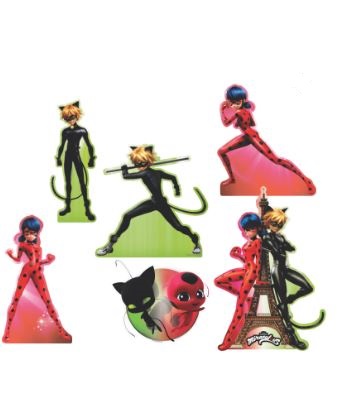 Kit Enfeite De Mesa Ladybug 06 Unidades