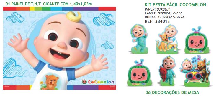 Kit Festa Facil Piffer Cocomelon 384013