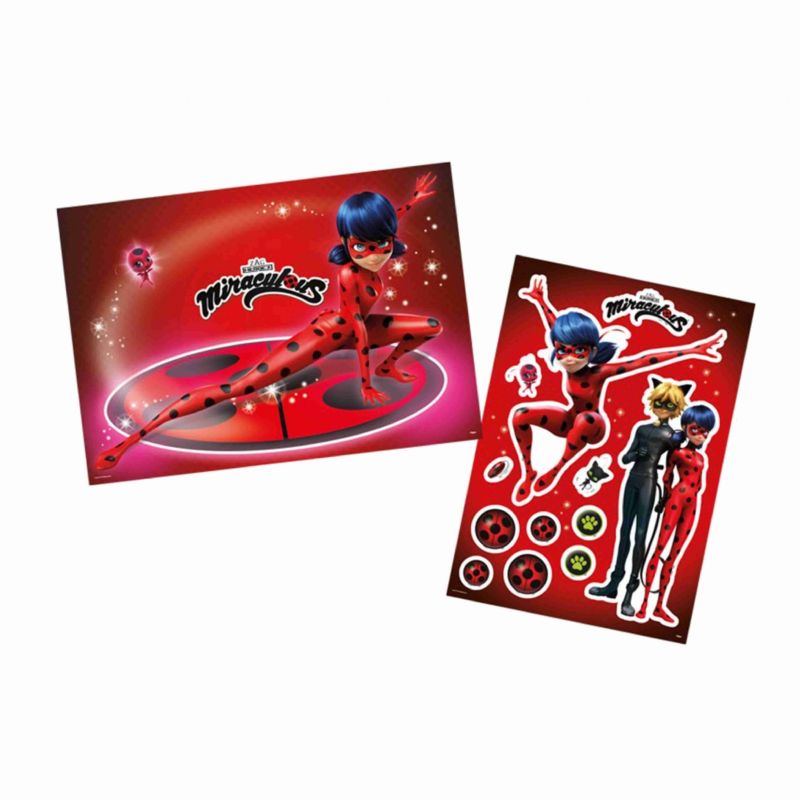 Painel Kit Decorativo Ladybug 2 Placas 64x45cm