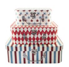 Kit Maleta De Papel Circo Vintage 03 Unidades