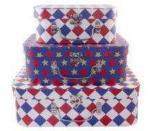 Kit Maleta De Papel Circo Vintage 03 Unidades