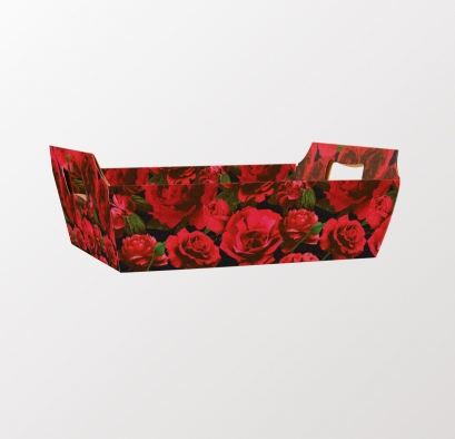 Cesta Carto Bandeja Lady Vermelha 26x18x8,5 cm Unidade