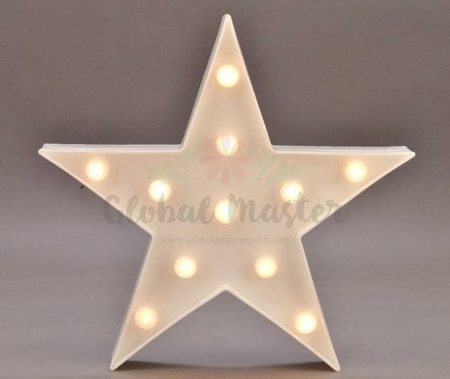 Luminoso Led Plstico Estrela Branco Unidade