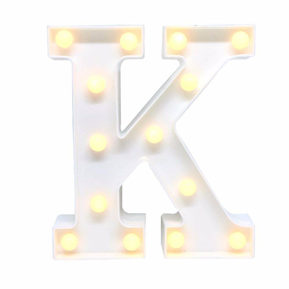 Luminoso Led Plstico Letra K