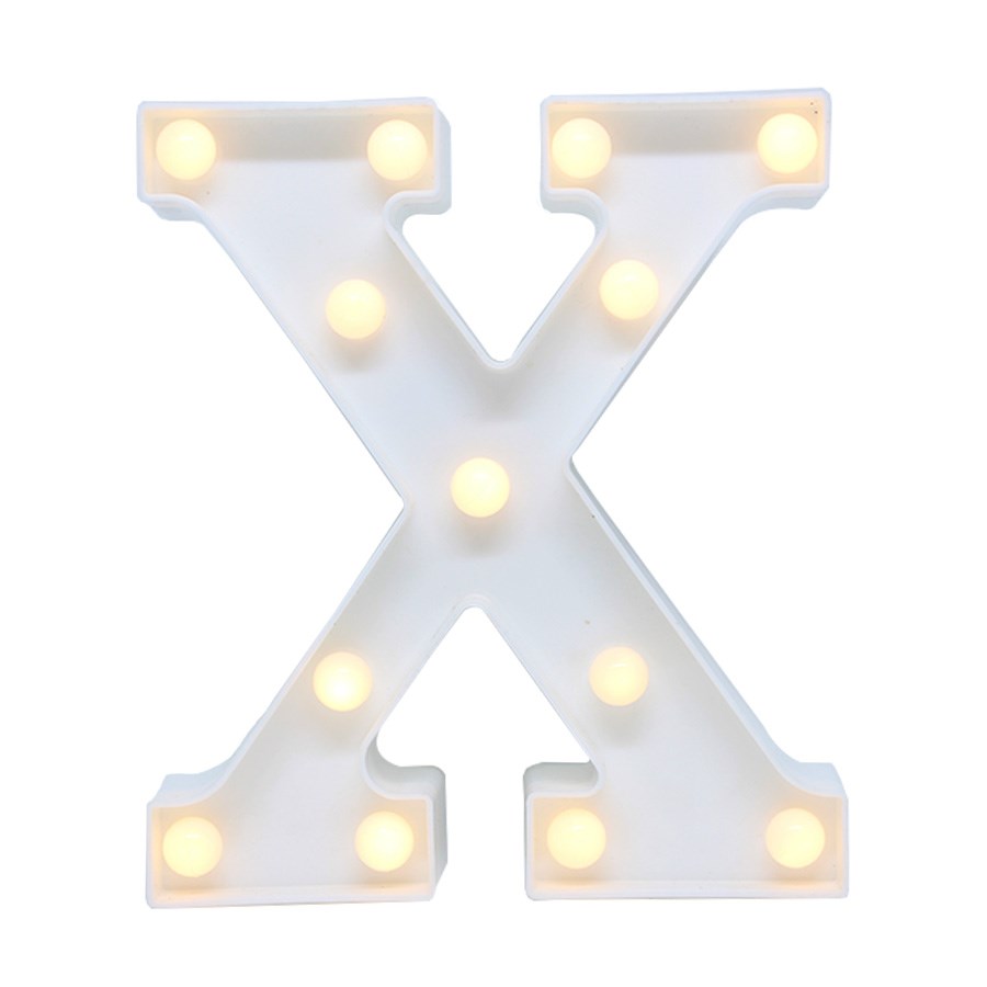 Luminoso Led Plstico Letra X