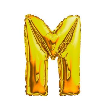 Balo Letra M 16 Polegadas Dourado Unidade