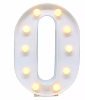 Luminoso Led Plstico Letra O