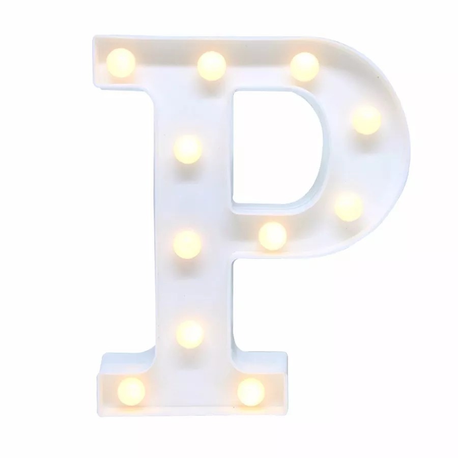 Luminoso Led Plstico Letra P