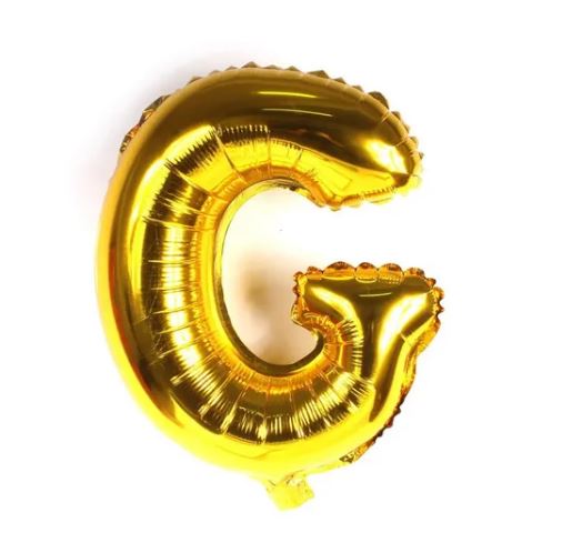 Balo Letra G 70 cm Metalizado Dourado Unidade