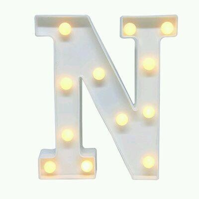 Luminoso Led Plstico Letra N