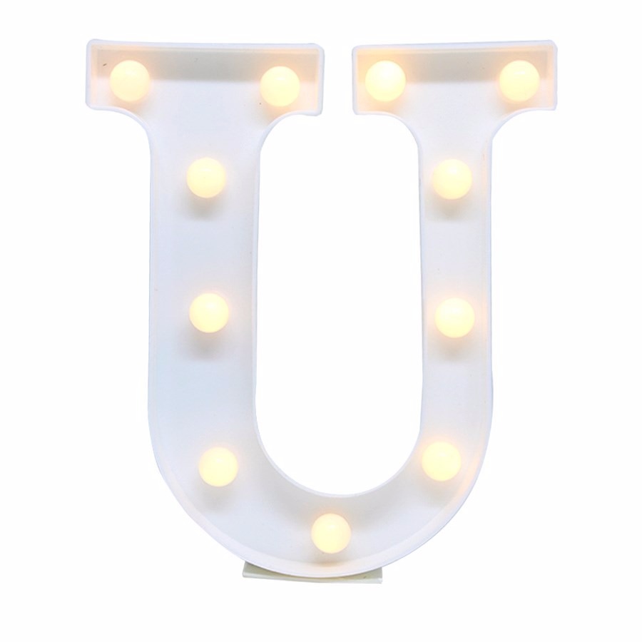 Luminoso Led Plstico Letra U