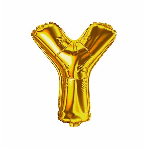 Balo Letra Y 16 Polegadas Metalizado Dourado Unidade