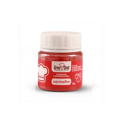 Corante Lipossolvel Em P Para Chocolate 5g Vermelho