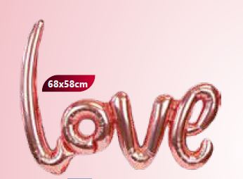 Balo Metalizado 68 cm Love Rose Gold Unidade