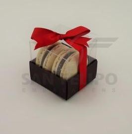 Caixa 02 Macarons Retangular Branca