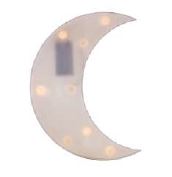 Luminria Decorativa Meia Lua Branca Plstico Unidade