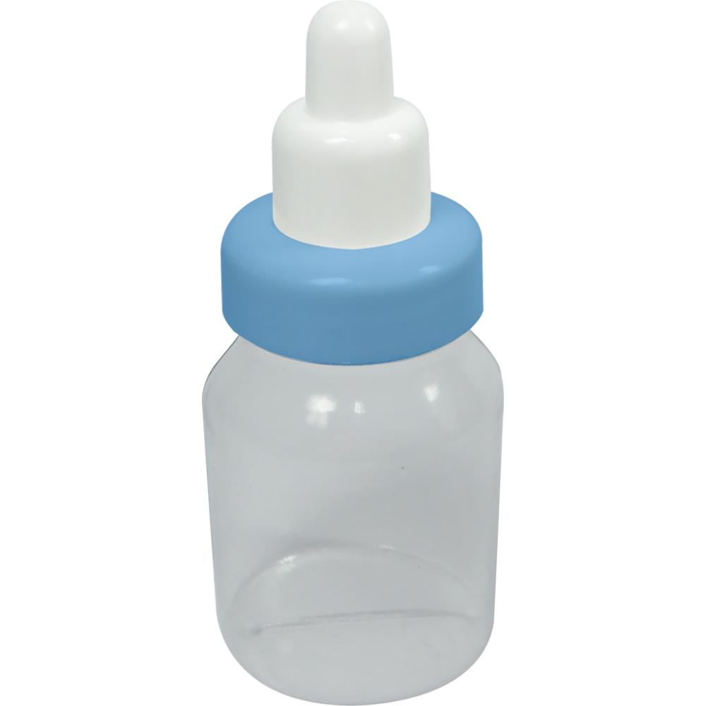 Mini Mamadeira Com Bico Plstico Azul Beb